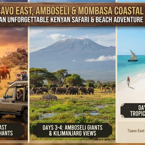 7-Day Tsavo East, Amboseli & Mombasa Coastal Retreat.